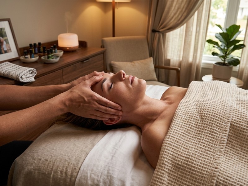 Massage crane dos visage